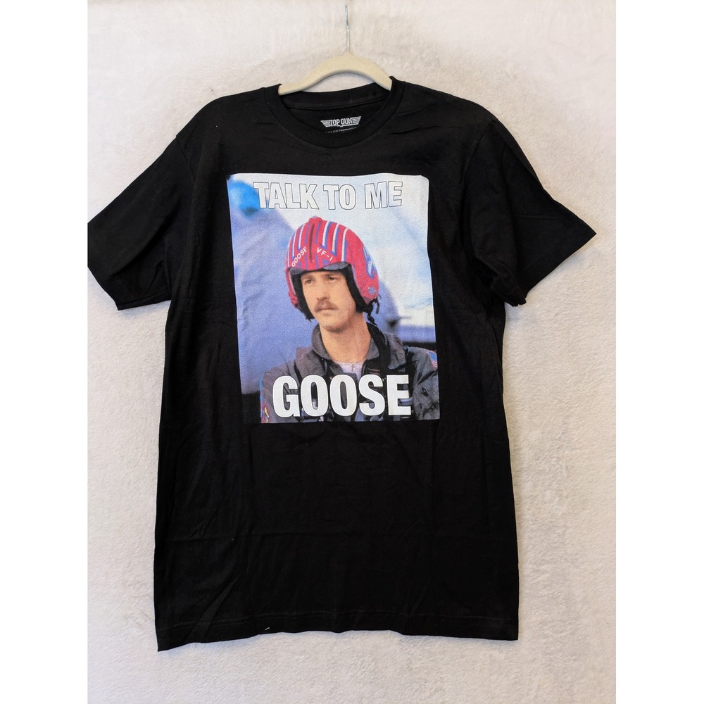 Top Gun T-Shirt Men's M Black Talk To Me Goose‎ Graphic Movie Tee 2020